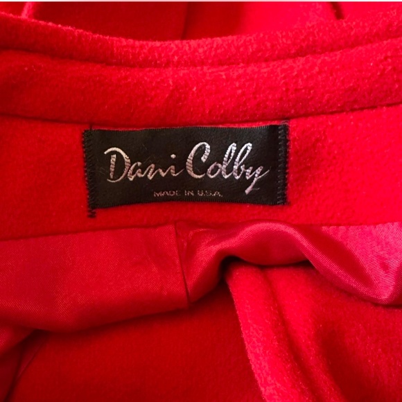 Dani Colby Red Wool Coat - Picture 3 of 5